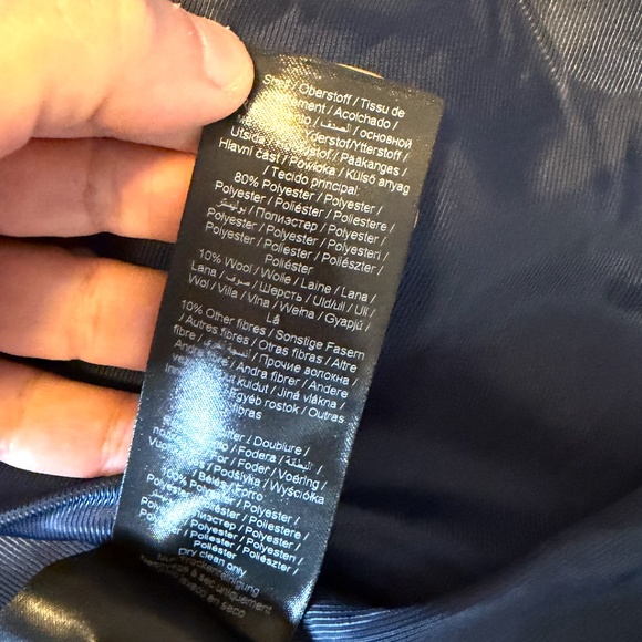 Ichi brown and blue touch of wool check plaid double breasted coat NWT - Picture 11 of 12